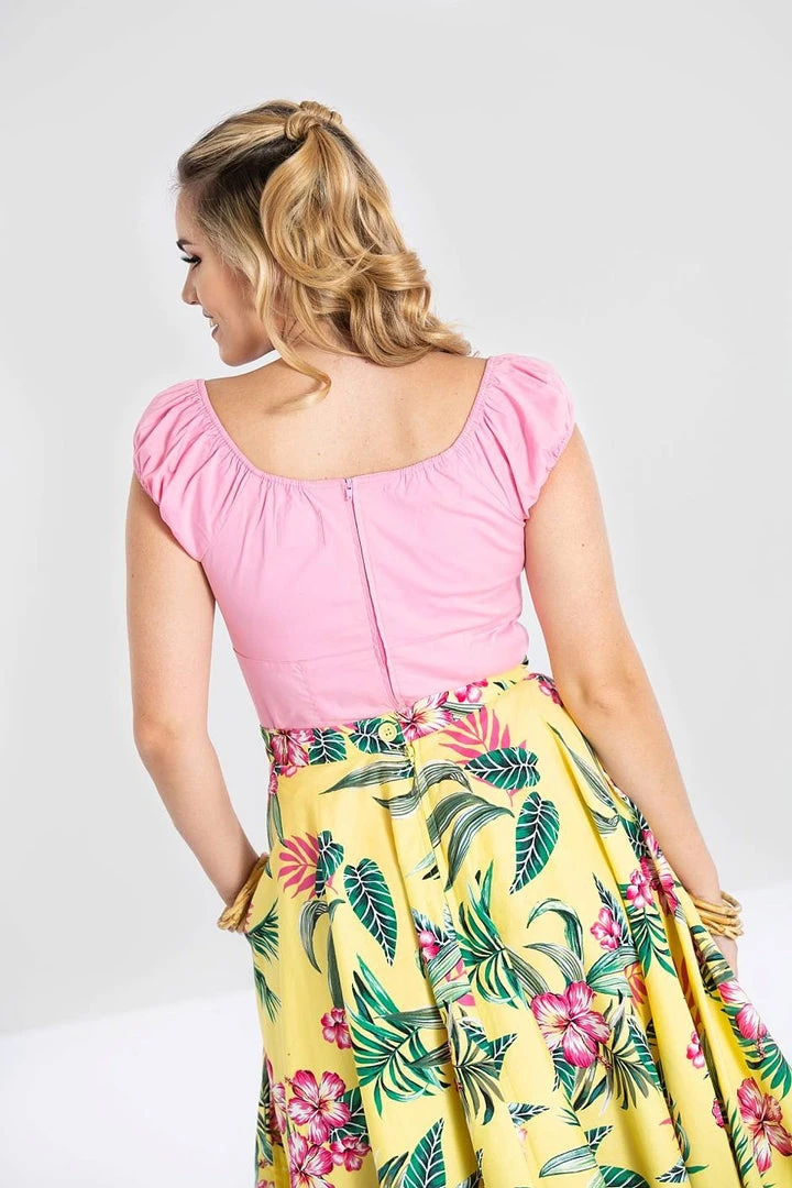 Hell Bunny Melissa Top In Candy Pink 5 Hell Bunny Melissa Top In Candy Pink