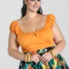 Hell Bunny Melissa Top - Orange