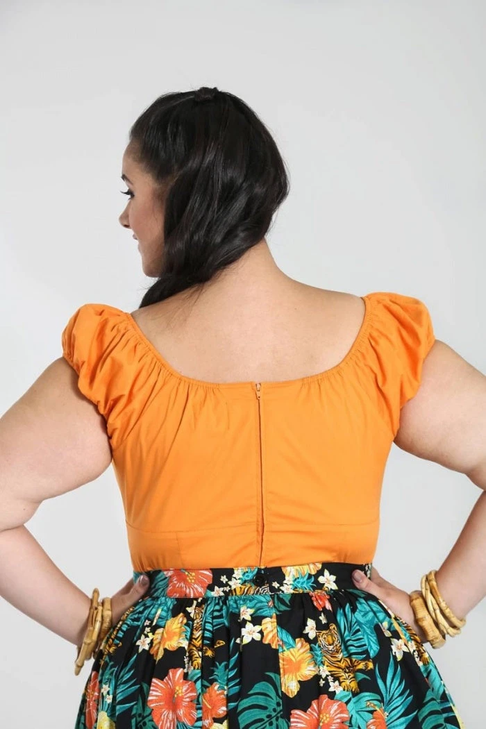 Hell Bunny Melissa Top - Orange 4 Hell Bunny Melissa Top - Orange