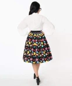 Unique Vintage Planets Swing Skirt