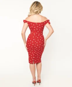 Unique Vintage Connie Heart Wiggle Dress
