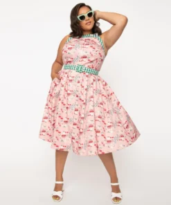 Unique Vintage Maxine Mushroom Dress