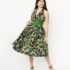 Unique Vintage Tarrytown Hostess Jungle Print Dress
