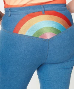 Unique Vintage Rainbow Embroidered Bellbottom Jeans 21 Unique Vintage Rainbow Embroidered Bellbottom Jeans