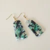 Bow & Crossbones Marcella Earrings - Green, Black & White Accessories