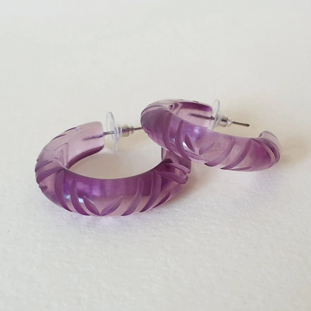 Bow & Crossbones Krystal Prystal Earrings - Purple 3 Bow & Crossbones Krystal Prystal Earrings - Purple