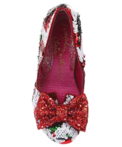 Irregular Choice Nick Of Time Shoes - Red & White 10 Irregular Choice Nick Of Time Shoes - Red & White