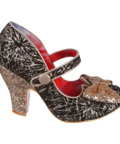 Irregular Choice Fancy That Shoes - Blk/Gold