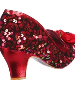 Irregular Choice Kanjanka Shoes - Red Sequins