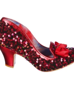 Irregular Choice Kanjanka Shoes - Red Sequins