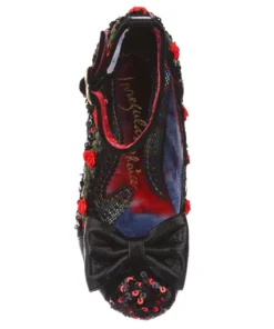 Irregular Choice Trellis Shoes - Black/Red