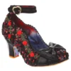 Irregular Choice Trellis Shoes - Black/Red