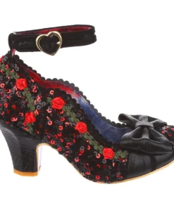 Irregular Choice Trellis Shoes - Black/Red