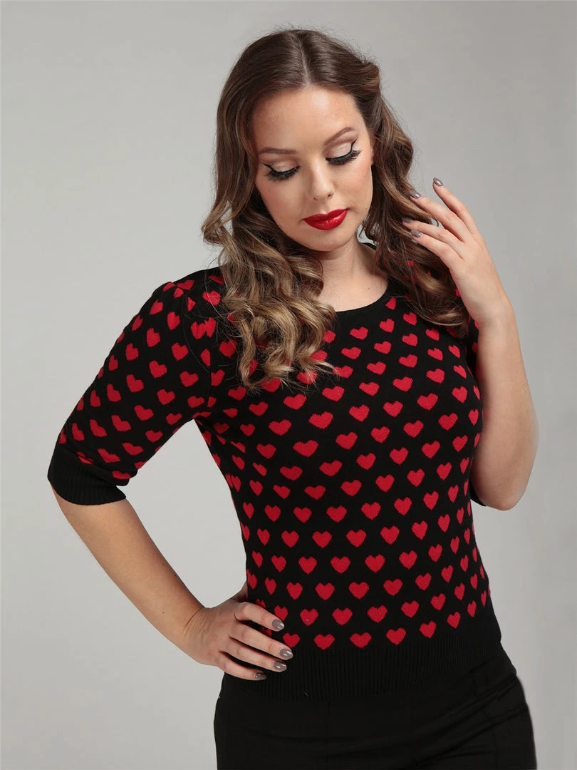 Collectif Chrissie Heart Knitted Top 3 Collectif Chrissie Heart Knitted Top