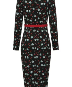 Collectif Meg Swallows & Cherries Pencil Dress