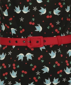 Collectif Meg Swallows & Cherries Pencil Dress