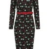 Collectif Meg Swallows & Cherries Pencil Dress 2 Collectif Meg Swallows & Cherries Pencil Dress