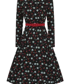 Collectif Meg Swallows & Cherries Swing Dress