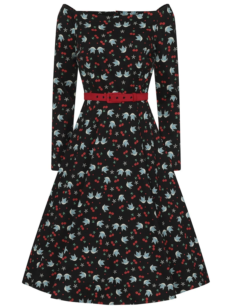 Collectif Meg Swallows & Cherries Swing Dress 4 Collectif Meg Swallows & Cherries Swing Dress