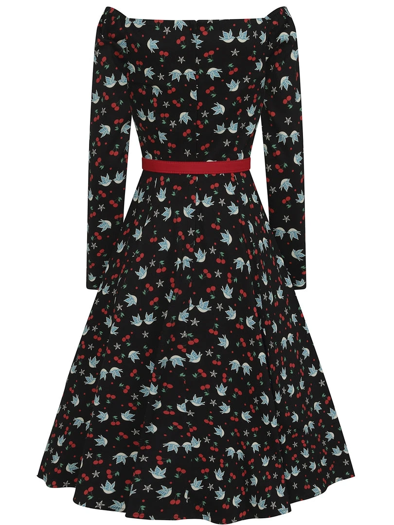Collectif Meg Swallows & Cherries Swing Dress 5 Collectif Meg Swallows & Cherries Swing Dress
