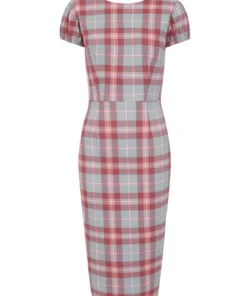 Collectif Demira Princess Check Pencil Dress