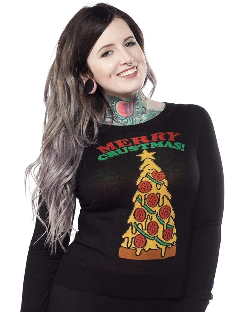 Sourpuss Merry Crustmas Sweater Sourpuss Clothing 3 Sourpuss Merry Crustmas Sweater Sourpuss Clothing