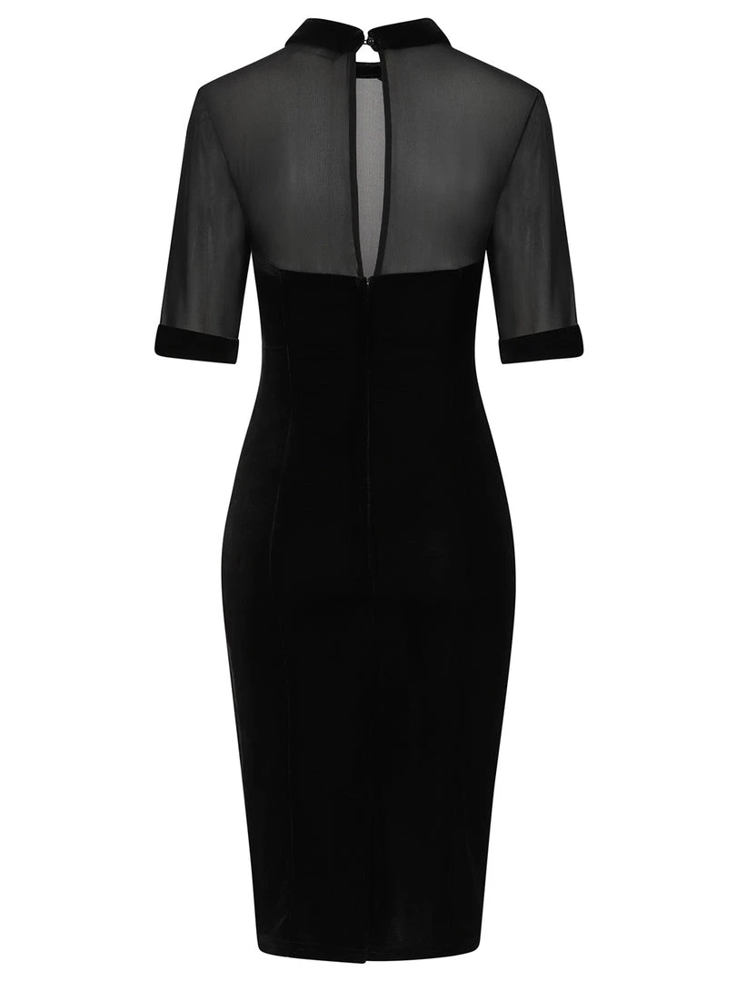 Collectif Wednesday Velvet Pencil Dress 9 Collectif Wednesday Velvet Pencil Dress