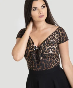 Hell Bunny Feline Top - Leopard
