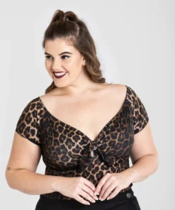 Hell Bunny Feline Top - Leopard