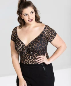 Hell Bunny Feline Top - Leopard