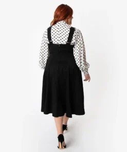 Unique Vintage Amma Suspender Swing Skirt