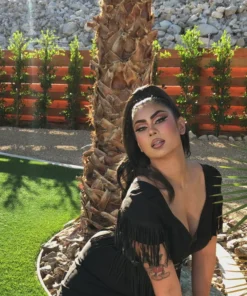 Rebel Love Clothing Rebel Love Calico Fringe Wiggle Dress