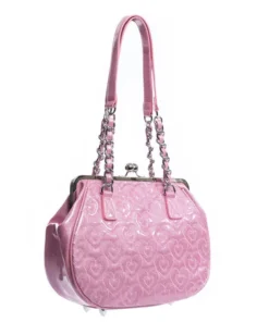 Lux De Ville Ahoy Kiss Lock Bag - Bashful Blush Sparkle