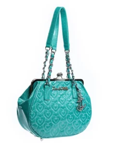 Lux De Ville Ahoy Kiss Lock Bag - Mermaid Blue Sparkle