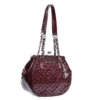 Lux De Ville Ahoy Kiss Lock Bag - Burgundy Crinkle Patent