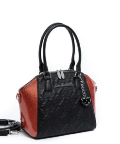 Lux De Ville Lady Lux Medium Tote - Black & Coral Sparkle