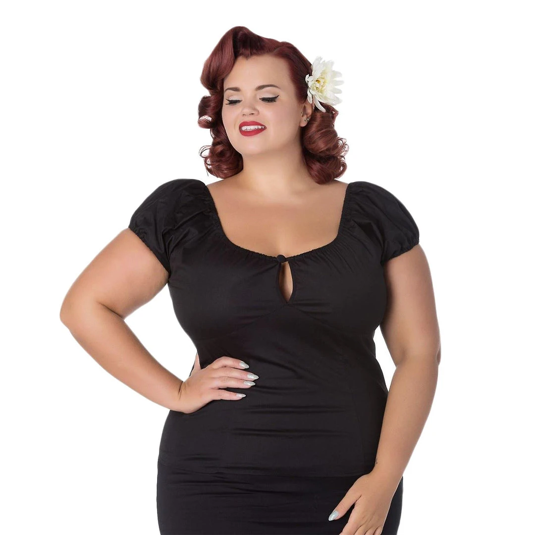 Hell Bunny Melissa Top In Black 3 Hell Bunny Melissa Top In Black