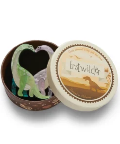 Erstwilder Dinosauria Neck And Neck Brooch - Green & Lilac