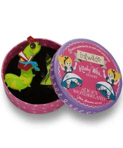 Erstwilder Kitschy Witch Alice's Wonderland Advice From A Caterpillar Double Brooch