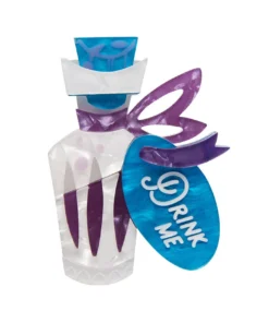 Erstwilder Kitschy Witch Alice's Wonderland Drink Me Brooch