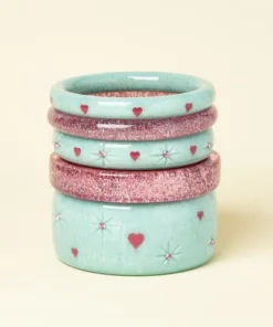 Splendette Valentine's Baby Doll Starburst Bangle Extra Wide 7 Splendette Valentine's Baby Doll Starburst Bangle Extra Wide