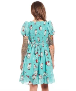 Sourpuss Clothing Sourpuss Christmas Kitties Cream Puff Dress