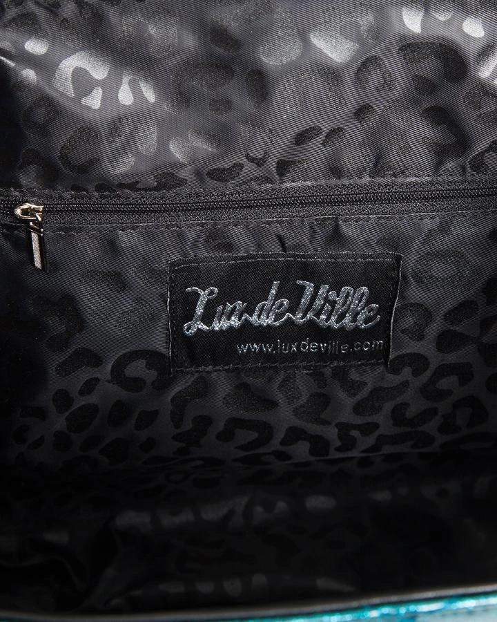 Lux De Ville High Roller Handbag - Black Matte With Endless Sea Sparkle 5 Lux De Ville High Roller Handbag - Black Matte With Endless Sea Sparkle