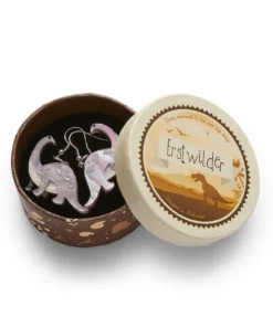 Erstwilder Dinosauria I'll Be Brach Earrings - Lilac