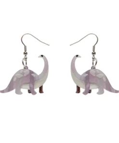 Erstwilder Dinosauria I'll Be Brach Earrings - Lilac
