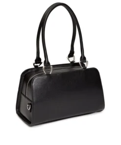 Lux De Ville High Roller Handbag - Black Matte With Electric Purple Sparkle