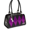 Lux De Ville High Roller Handbag - Black Matte With Electric Purple Sparkle 1 Lux De Ville High Roller Handbag - Black Matte With Electric Purple Sparkle