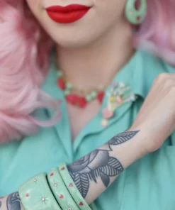 Splendette Valentine's Sweet Pea Starburst Bangle Midi