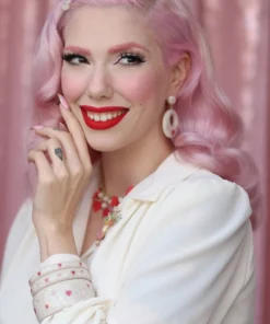 Splendette Valentine's Sugar Starburst Bangle Extra Wide - Duchess