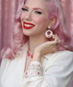 Splendette Valentine's Sugar Heart Bangle Narrow